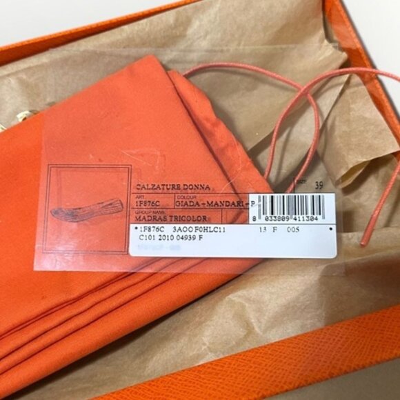 Prada SS2010 Limited Edition Woven Madras Leather Flats – Size 39 – Rare Box Set - Picture 12 of 14